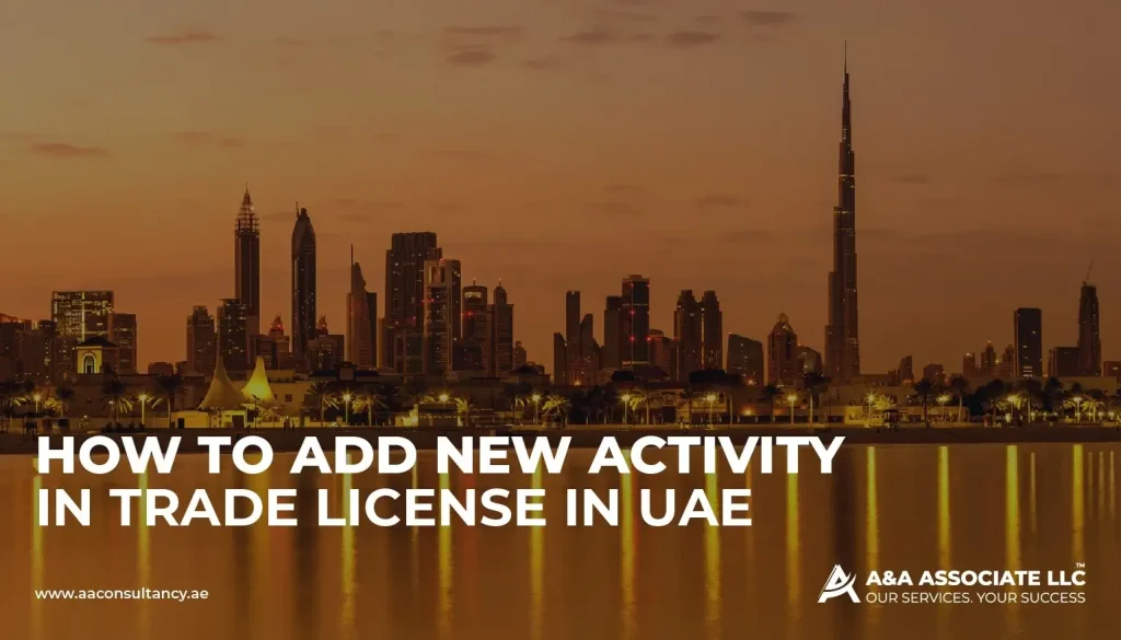 how to add new activities to your trade license